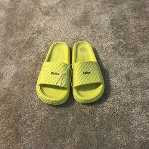 Kids Lime Slide Sandals